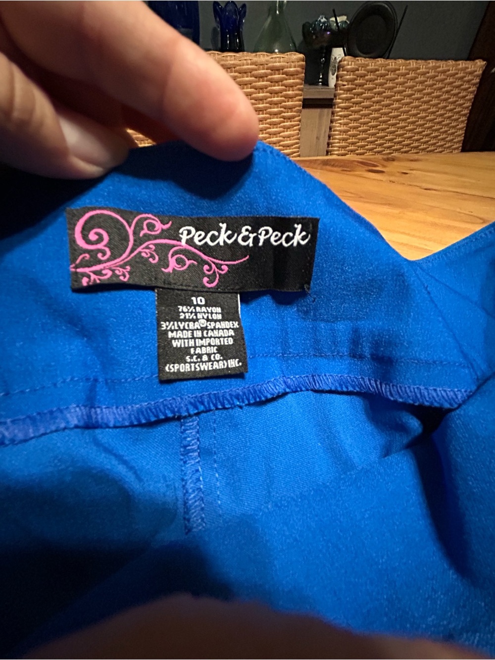 Peck & Peck Blue Pants - Picture 3 of 6